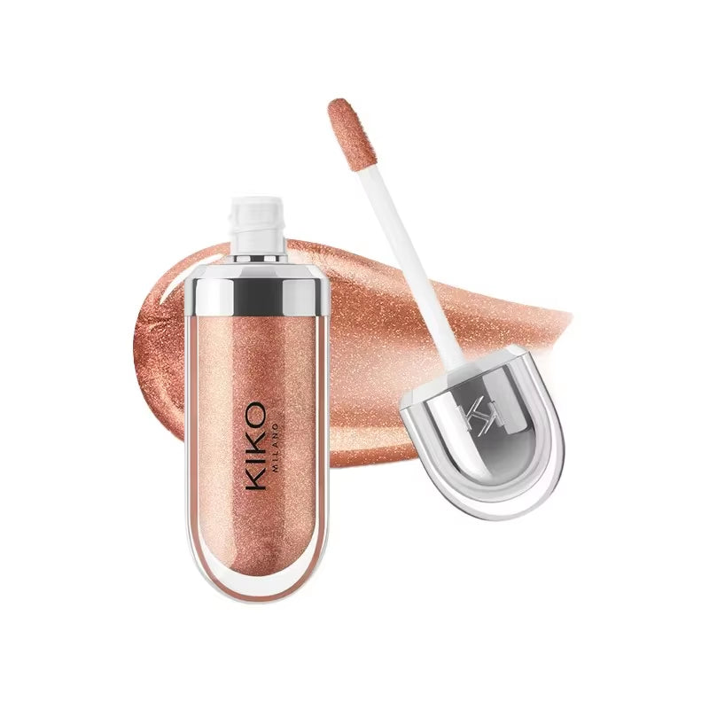 3D Liquid Lip Glaze Transparent Lip Gloss Mirror Lipstick Nourishing Glossy Full Lips Not Fading Milk Tea Bean Paste Makeup