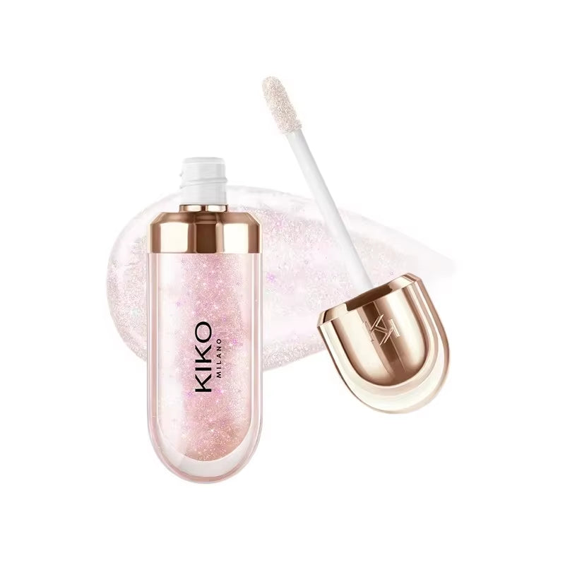 3D Liquid Lip Glaze Transparent Lip Gloss Mirror Lipstick Nourishing Glossy Full Lips Not Fading Milk Tea Bean Paste Makeup