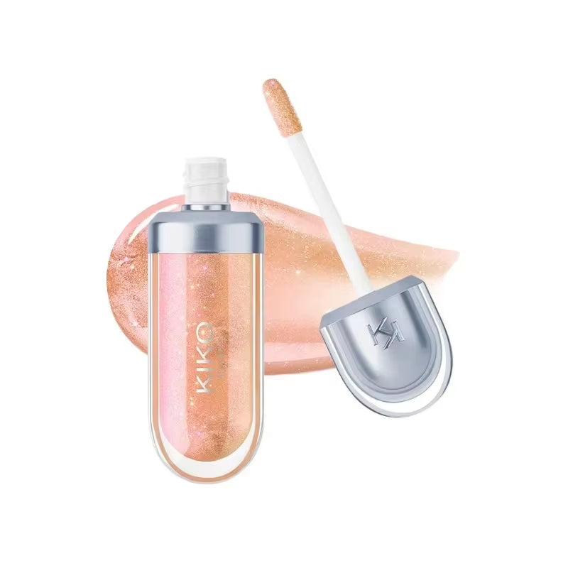 3D Liquid Lip Glaze Transparent Lip Gloss Mirror Lipstick Nourishing Glossy Full Lips Not Fading Milk Tea Bean Paste Makeup